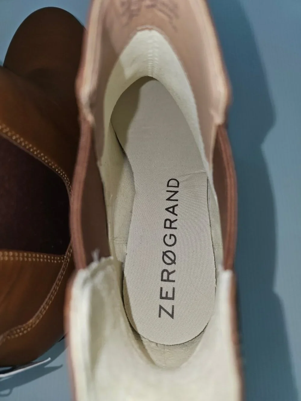 Cole Haan Zerogrand City Wedge Chelsea Boot Womens 11 Tan Leather Ankle Platform